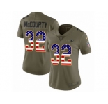 Women Nike New England Patriots #32 Devin McCourty Limited Olive USA Flag 2017 Salute to Service NFL Jersey