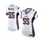 Women Nike New England Patriots #55 Cassius Marsh Game White NFL Jersey