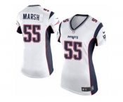 Women Nike New England Patriots #55 Cassius Marsh Game White NFL Jersey