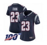 Women's New England Patriots #23 Patrick Chung Navy Blue Team Color Vapor Untouchable Limited Player 100th Season Football Jersey