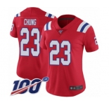 Women's New England Patriots #23 Patrick Chung Red Alternate Vapor Untouchable Limited Player 100th Season Football Jersey