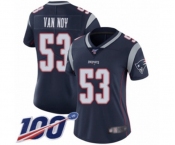 Women's New England Patriots #53 Kyle Van Noy Navy Blue Team Color Vapor Untouchable Limited Player 100th Season Football Jersey