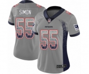 Women's New England Patriots #55 John Simon Limited Gray Rush Drift Fashion Football Jersey