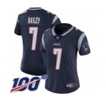 Women's New England Patriots #7 Jake Bailey Navy Blue Team Color Vapor Untouchable Limited Player 100th Season Football Jersey