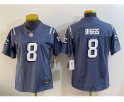 Women's New England Patriots #8 Stefon Diggs 2025 “Rivalries” Stitched Football Jersey