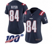 Women's New England Patriots #84 Benjamin Watson Limited Navy Blue Rush Vapor Untouchable 100th Season Football Jersey