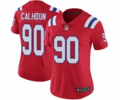 Women's New England Patriots #90 Shilique Calhoun Red Alternate Vapor Untouchable Limited Player Football Jersey