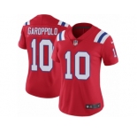 Women's Nike New England Patriots #10 Jimmy Garoppolo Vapor Untouchable Limited Red Alternate NFL Jersey