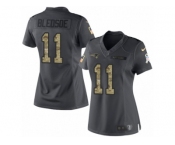 Women's Nike New England Patriots #11 Drew Bledsoe Limited Black 2016 Salute to Service NFL Jersey