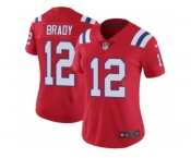 Women's Nike New England Patriots #12 Tom Brady Vapor Untouchable Limited Red Alternate NFL Jersey
