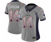 Women's Nike New England Patriots #14 Steve Grogan Limited Gray Rush Drift Fashion NFL Jersey