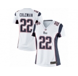 Women's Nike New England Patriots #22 Justin Coleman Limited White NFL Jersey