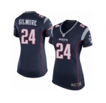 Women's Nike New England Patriots #24 Stephon Gilmore Game Navy Blue Team Color NFL Jersey