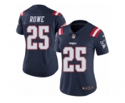 Women's Nike New England Patriots #25 Eric Rowe Limited Navy Blue Rush NFL Jersey