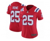 Women's Nike New England Patriots #25 Eric Rowe Vapor Untouchable Limited Red Alternate NFL Jersey