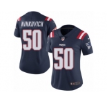 Women's Nike New England Patriots #50 Rob Ninkovich Limited Navy Blue Rush NFL Jersey