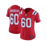 Women's Nike New England Patriots #60 David Andrews Vapor Untouchable Limited Red Alternate NFL Jersey