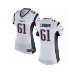 Women's Nike New England Patriots #61 Marcus Cannon Limited White NFL Jersey