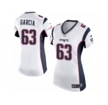 Women's Nike New England Patriots #63 Antonio Garcia Limited White NFL Jersey