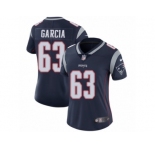 Women's Nike New England Patriots #63 Antonio Garcia Vapor Untouchable Limited Navy Blue Team Color NFL Jersey