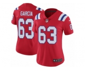 Women's Nike New England Patriots #63 Antonio Garcia Vapor Untouchable Limited Red Alternate NFL Jersey