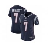 Women's Nike New England Patriots #7 Jacoby Brissett Vapor Untouchable Limited Navy Blue Team Color NFL Jersey