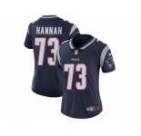 Women's Nike New England Patriots #73 John Hannah Vapor Untouchable Limited Navy Blue Team Color NFL Jersey