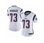 Women's Nike New England Patriots #73 John Hannah Vapor Untouchable Limited White NFL Jersey