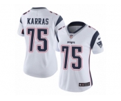 Women's Nike New England Patriots #75 Ted Karras Vapor Untouchable Limited White NFL Jersey