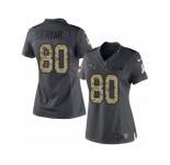 Women's Nike New England Patriots #80 Irving Fryar Limited Black 2016 Salute to Service NFL Jersey