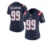 Women's Nike New England Patriots #99 Vincent Valentine Limited Navy Blue Rush NFL Jersey