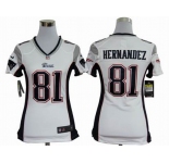 nike women nfl jerseys new england patriots #81 hernandez white[nike]