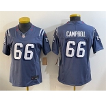 Women's New England Patriots #66 Will Campbell 2025 “Rivalries†Stitched Football Jersey