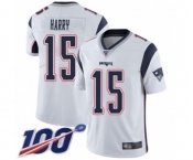Youth New England Patriots #15 N'Keal Harry White Vapor Untouchable Limited Player 100th Season Football Jersey