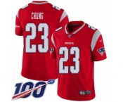 Youth New England Patriots #23 Patrick Chung Limited Red Inverted Legend 100th Season Football Jersey