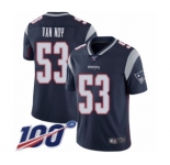 Youth New England Patriots #53 Kyle Van Noy Navy Blue Team Color Vapor Untouchable Limited Player 100th Season Football Jersey
