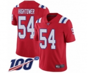 Youth New England Patriots #54 Dont'a Hightower Red Alternate Vapor Untouchable Limited Player 100th Season Football Jersey