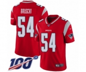 Youth New England Patriots #54 Tedy Bruschi Limited Red Inverted Legend 100th Season Football Jersey