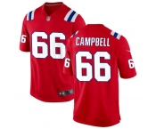 Youth New England Patriots #66 Will Campbell Nike Red Alternate Vapor Limited Jersey