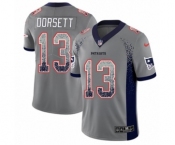 Youth Nike New England Patriots #13 Phillip Dorsett Limited Gray Rush Drift Fashion NFL Jersey
