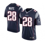 Youth Nike New England Patriots #28 James White Navy Blue Team Color NFL Jersey