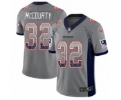 Youth Nike New England Patriots #32 Devin McCourty Limited Gray Rush Drift Fashion NFL Jersey