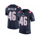 Youth Nike New England Patriots #46 James Develin Limited Navy Blue Rush NFL Jersey