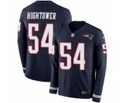 Youth Nike New England Patriots #54 Dont'a Hightower Limited Navy Blue Therma Long Sleeve NFL Jersey