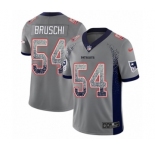 Youth Nike New England Patriots #54 Tedy Bruschi Limited Gray Rush Drift Fashion NFL Jersey