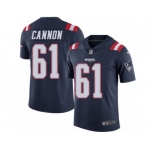 Youth Nike New England Patriots #61 Marcus Cannon Limited Navy Blue Rush NFL Jersey