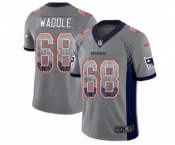 Youth Nike New England Patriots #68 LaAdrian Waddle Limited Gray Rush Drift Fashion NFL Jersey