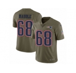 Youth Nike New England Patriots #68 LaAdrian Waddle Limited Olive 2017 Salute to Service NFL Jersey