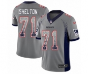 Youth Nike New England Patriots #71 Danny Shelton Limited Gray Rush Drift Fashion NFL Jersey