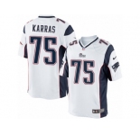 Youth Nike New England Patriots #75 Ted Karras Limited White NFL Jersey